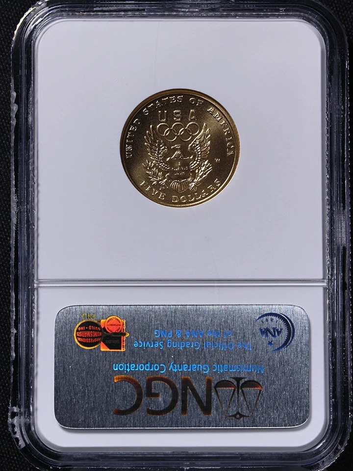 1992-W Olympics Commemorative Gold $5 NGC MS70 - STOCK - Image 4 of 4