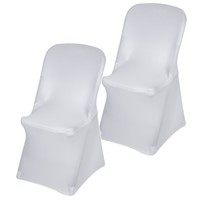 Stuhlhusse StuhlüBerzug Husse Catering Bankett Hochzeit Stretch Weiß 2 StüCk