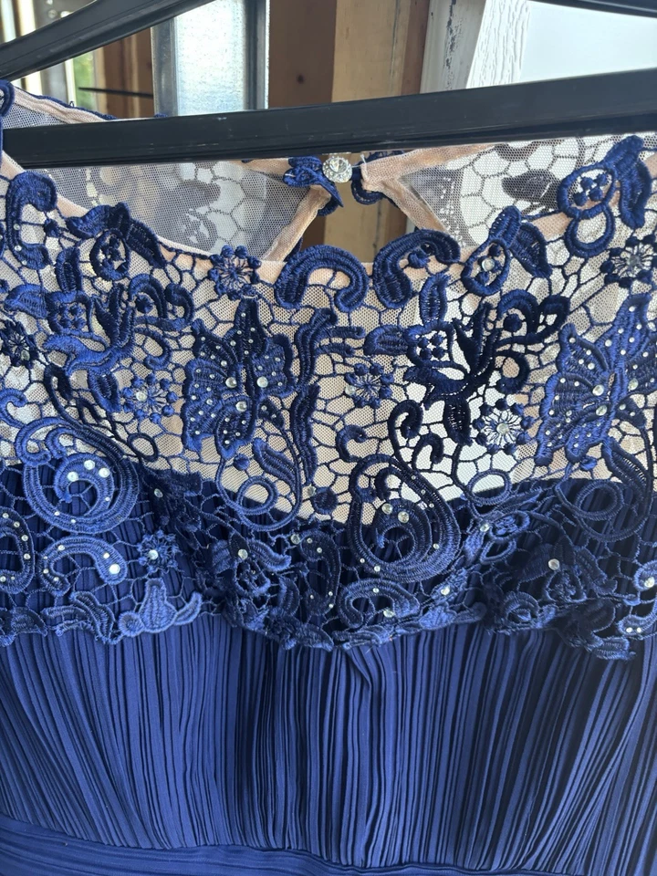 Vestido Ever Pretty para mujer azul marino cintura imperio gasa talla US 14 Foto 3 de 4