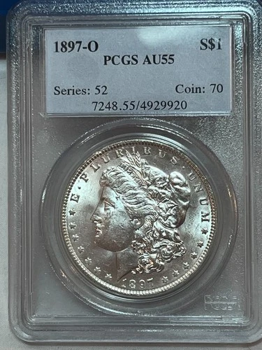 1897-O Morgan Silver Dollar PCGS AU55 Cert# 4929920