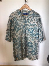 VTG Ocean Pacific OP Hawaiian Reverse Floral Print Shirt Men's Sz XL 80s 90s