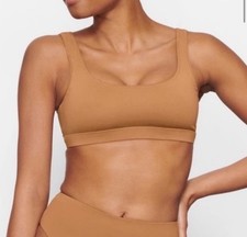 New Women's Skims Scoop Tank Bikini Swim Top Almond Large 48 MSRP