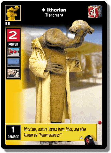 Ithorian, Merchant - Beta - Menace of Darth Maul - Young Jedi CCG - Foto 1 di 6