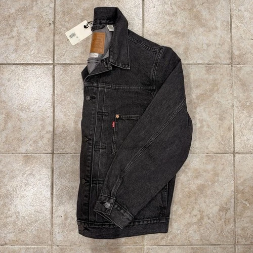 Levi's Premium Type I Denim Trucker Jacket NWT Big E Cinch Back LARGE image 3