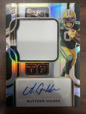 2025 Panini Select Matthew Golden Silver Prizm Prime Selection RPA /199