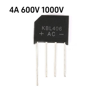 1/5/10 Stk 4A 600V 1000V KBL Bridge Rectifier Diode KBL406 KBL410 DIP-4 DIY