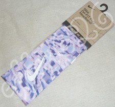 NWT Nike DRI-FIT Headband Anti Slip Silicone Acid Print Purple MOVE TO ZERO