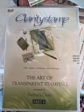 CLARITYSTAMP THE ART OF TRANSPARENT STAMPING.  PART 4 DVD Tuition For Her Stamps