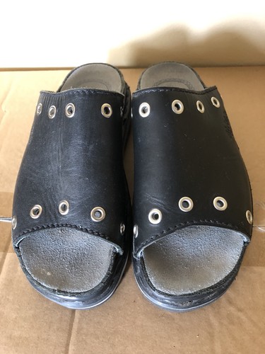 VINTAGE DR MARTENS 9498 CK B 09 GROMMET SLIDES SANDLES PLATFORM PRE-OWNED US 5 - Picture 4 of 7