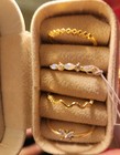 gold Adjustable   Cubic Zirconia  Case 4set New, can be used for toe rings . — photo 5