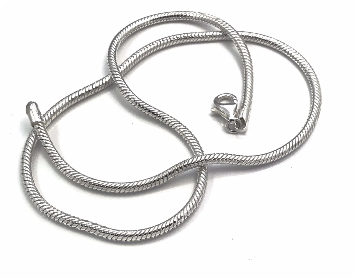 Sterling silver snake chain shop necklace 18