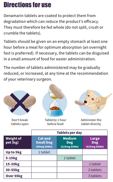 Denamarin Liver Health Supplement Medium Dogs 5-15kg 30