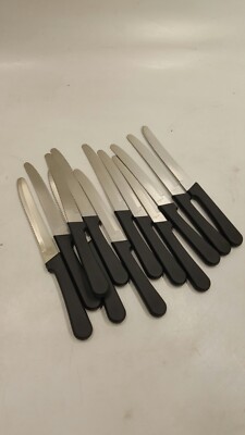 World Tableware Steak Knife 8 3/4 BLK Plastic Handle 2012702,12QTY