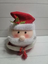 Home Accents Christmas Holiday ~ 19” Glitter Santa Head Tree Topper