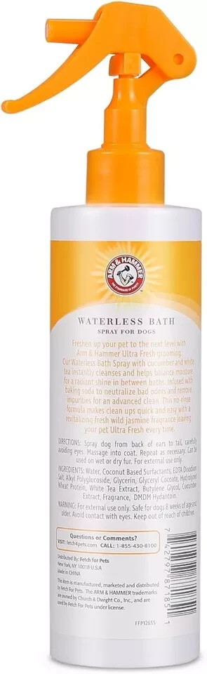 For Pets Ultra Fresh Waterless Bath Spray for Dogs in White 10 oz