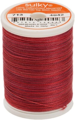 SULKY 100% Egyptian Cotton Blendables REDWORK Sewing Thread 12WT 330YD