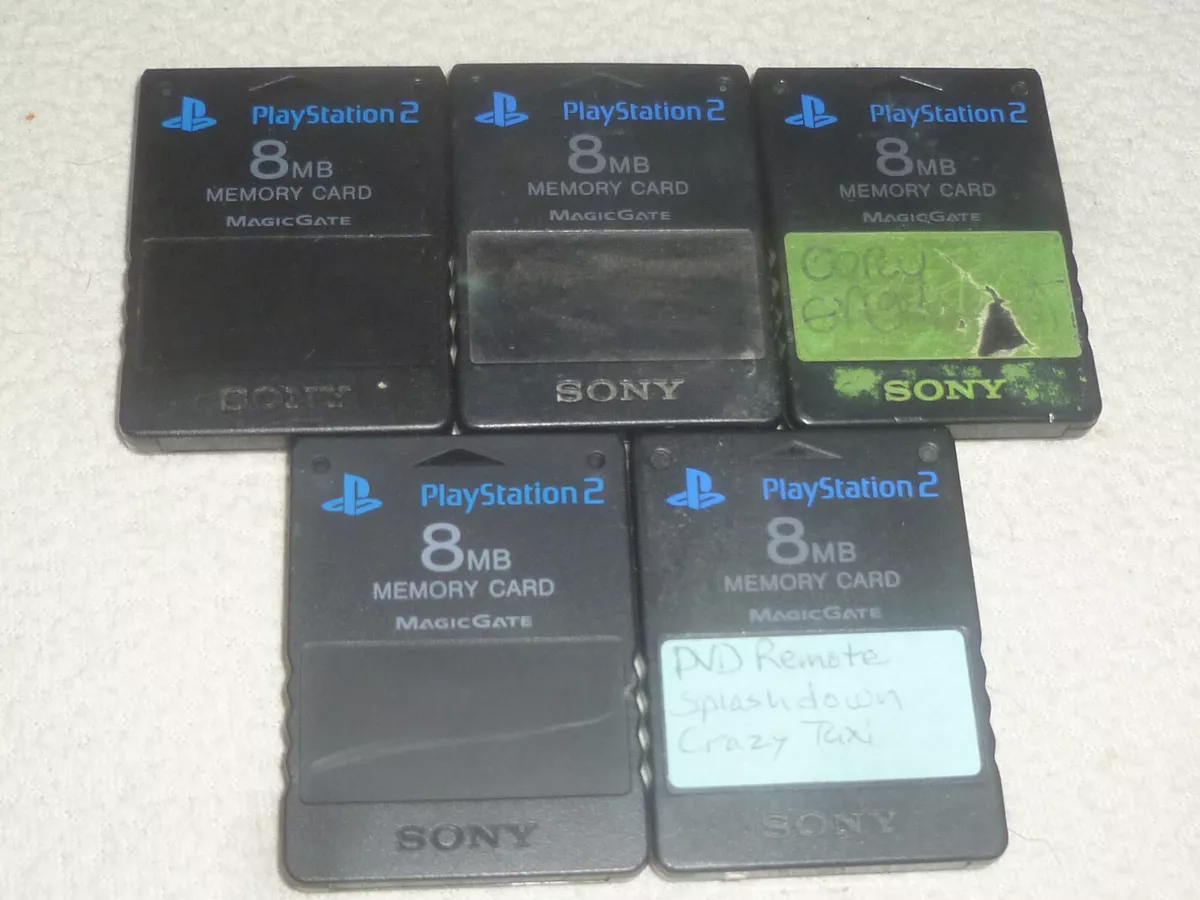 PLAYSTATION 2 MEMORY CARD LOT OF 5 OEM OFFICIAL SCPH 10020 8MB