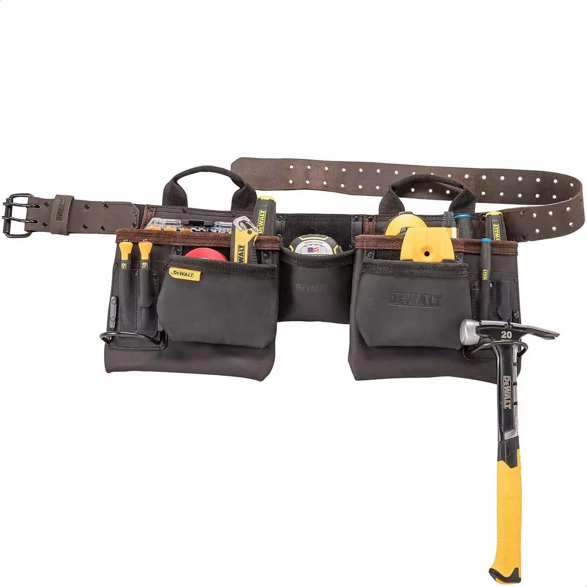 DeWalt Pro 11 Pocket Leather Tool Belt Set eBay