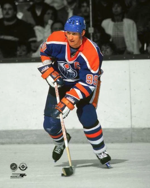 WAYNE GRETZKY CUSTOM EDMONTON OILERS THROWBACK JERSEY THE GREAT ONE