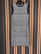 Marc by marc jacobs M black and white striped pinafore dress