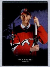 2019-20 UD Black Obsidian Purple Jack Hughes Rookie /99 #R-JH New Jersey Devils