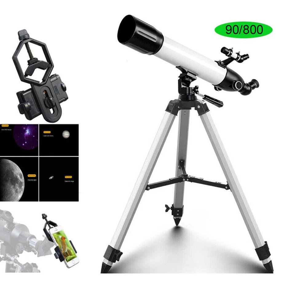 Skyoptikst 90-800mm Telescope – 600x Zoom, Multi-Coated Lens, Tripod & Eyepieces - Image 2 of 4