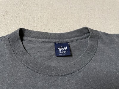 Vintage 90s 2000s Stussy Original Shirt Sharpie Parody Gray