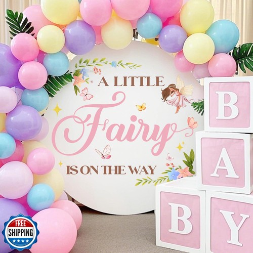 KEWUFD A Little Fairy is on the Way Wall Decal Fairy Baby Shower Party Decora - Picture 4 of 5