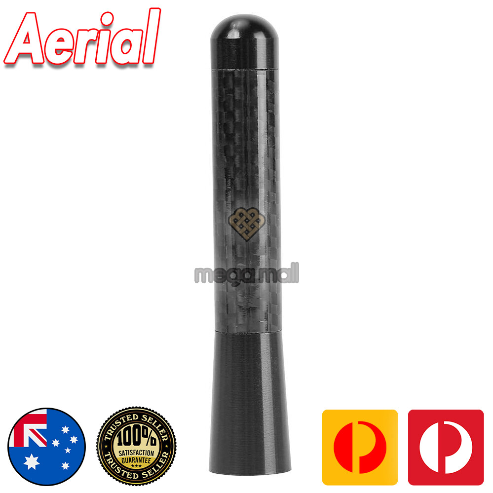 Mini Carbon Fiber Antenna BLACK Aluminum Stubby 4.7