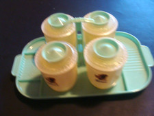  VINTAGE BABY CHANGING TABLE SET STORAGE GREEN WITH BEAR