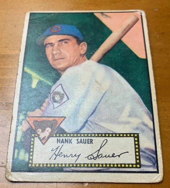 1952 Topps 35 Hank Sauer Henry Baseball Card Chicago Cubs eBay