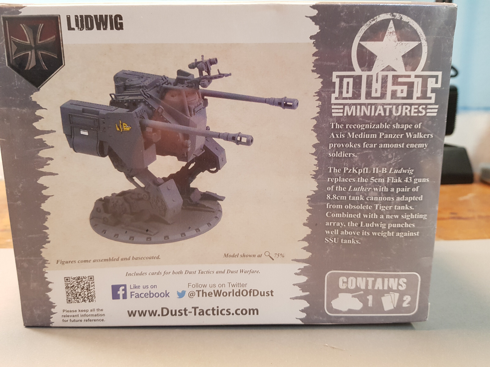 Dust Tactics/Warfare Studio Ludwig Medium Panzer Walker neu/UVP ...