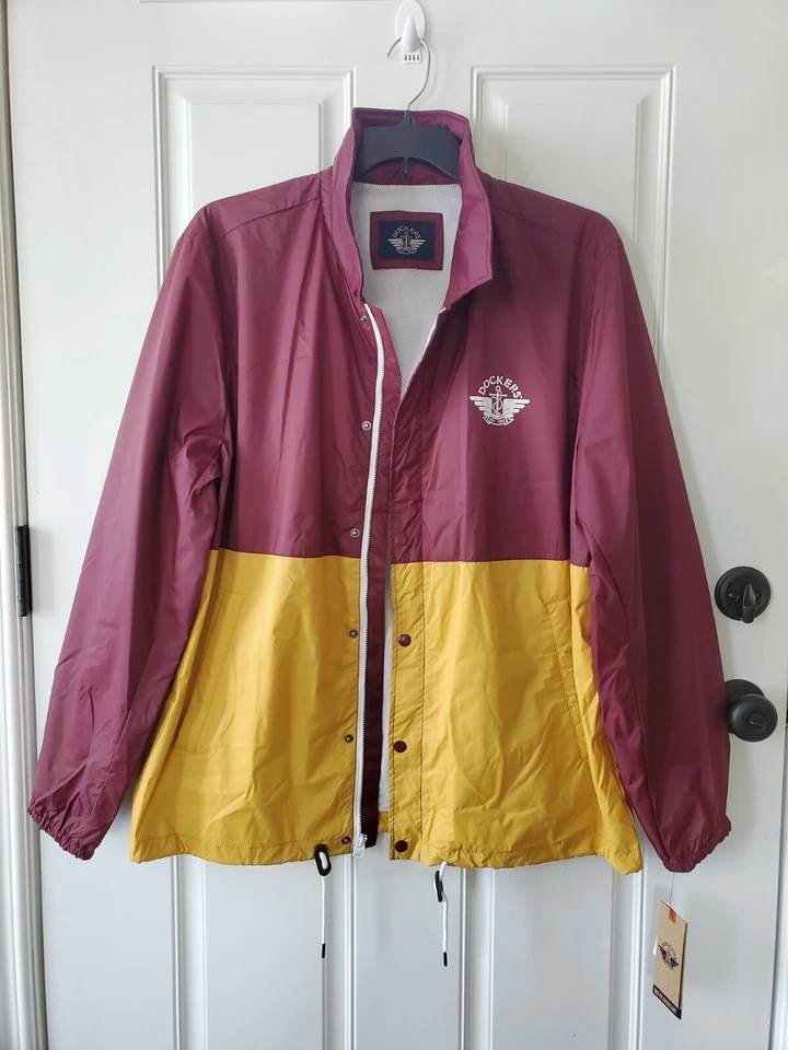 Dockers Multi Sports Outdoor Jacket Men's Size XL Burgandy Yellow NWT DM9RN915 - Image 2 of 4