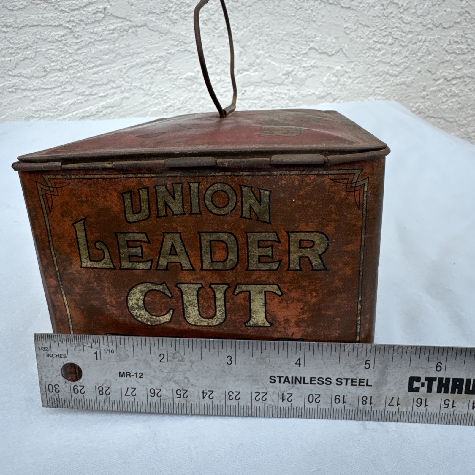 Antique Union Leader Cut Plug Tobacco Tin 1900’s
