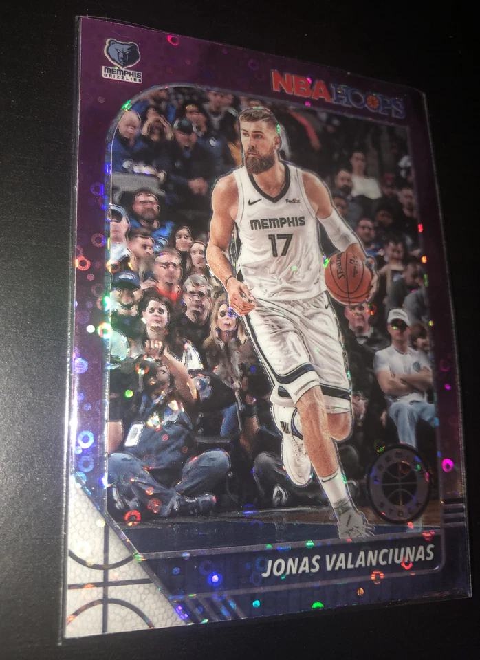 2019-20 NBA Hoops Premium Stock Jonas Valanciunas Purple Disco Prizm #274 - Image 3 of 3