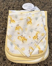 Childrens Place Bundles Set of 6 Bibs Burp Cloths Neutral Giraffe Print Yellow