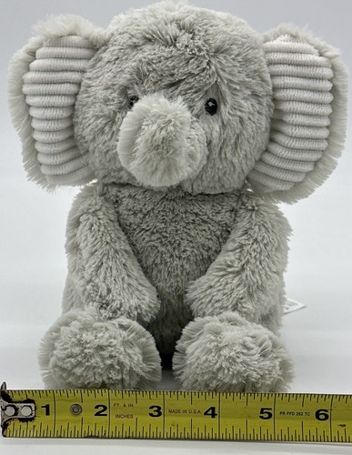 Peluche elefante grigio Carters orecchie in velluto a coste shaggy imbottito animale amorevole - Foto 7 di 9
