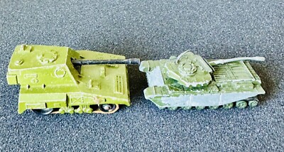 Vintage 1976 Matchbox Lesney Rolomatics No. 70 S.P. Gun Tank & Dinky Centurion