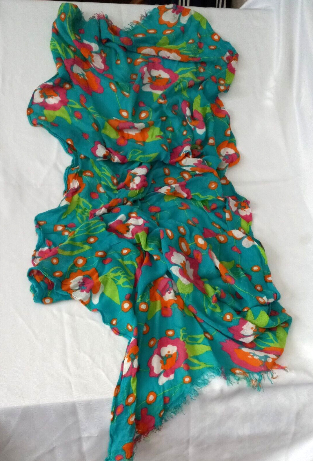 Old Navy Large Multicolor Rectangular Floral Rayo… - image 1