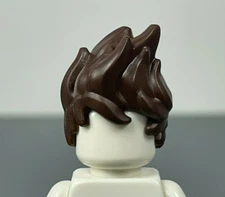 LEGO Dark Brown Minifigure Hair Tousled Spiked Up Very High Kai Ninjago Part