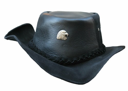 Men's Eagle Braided Black Genuine 