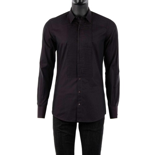 \u0026 Gabbana Gold Slim Fit Tuxedo Shirt 