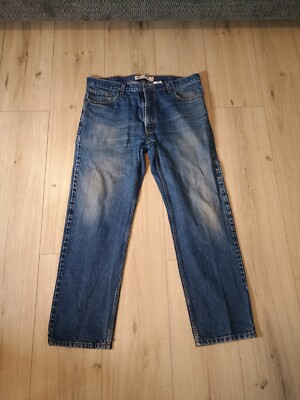 Levi s Men s Dark Wash 505 Regular Fit Denim Jeans - 40x32