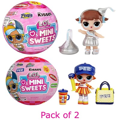 L.O.L. Überraschung! Loves Mini Süßigkeiten Puppen mit 8 Überraschungen Set mit 2 Kapseln
