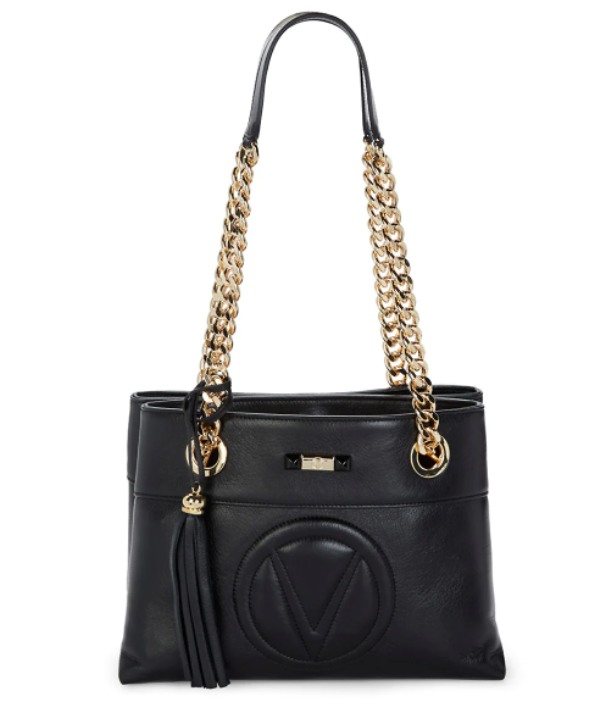 valentino black tassel bag