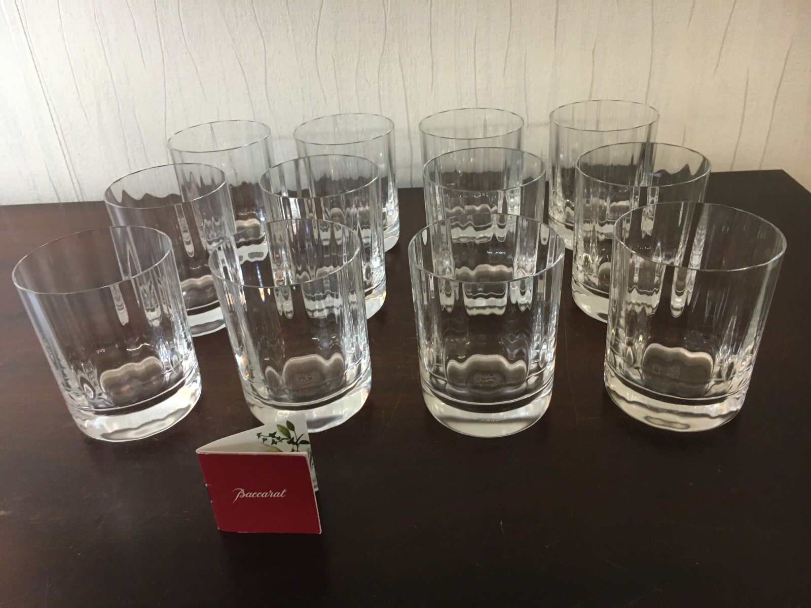 15 Whisky Glasses Model Capri Crystal BACCARAT H: 9.5 Cm (Price Per Unit)