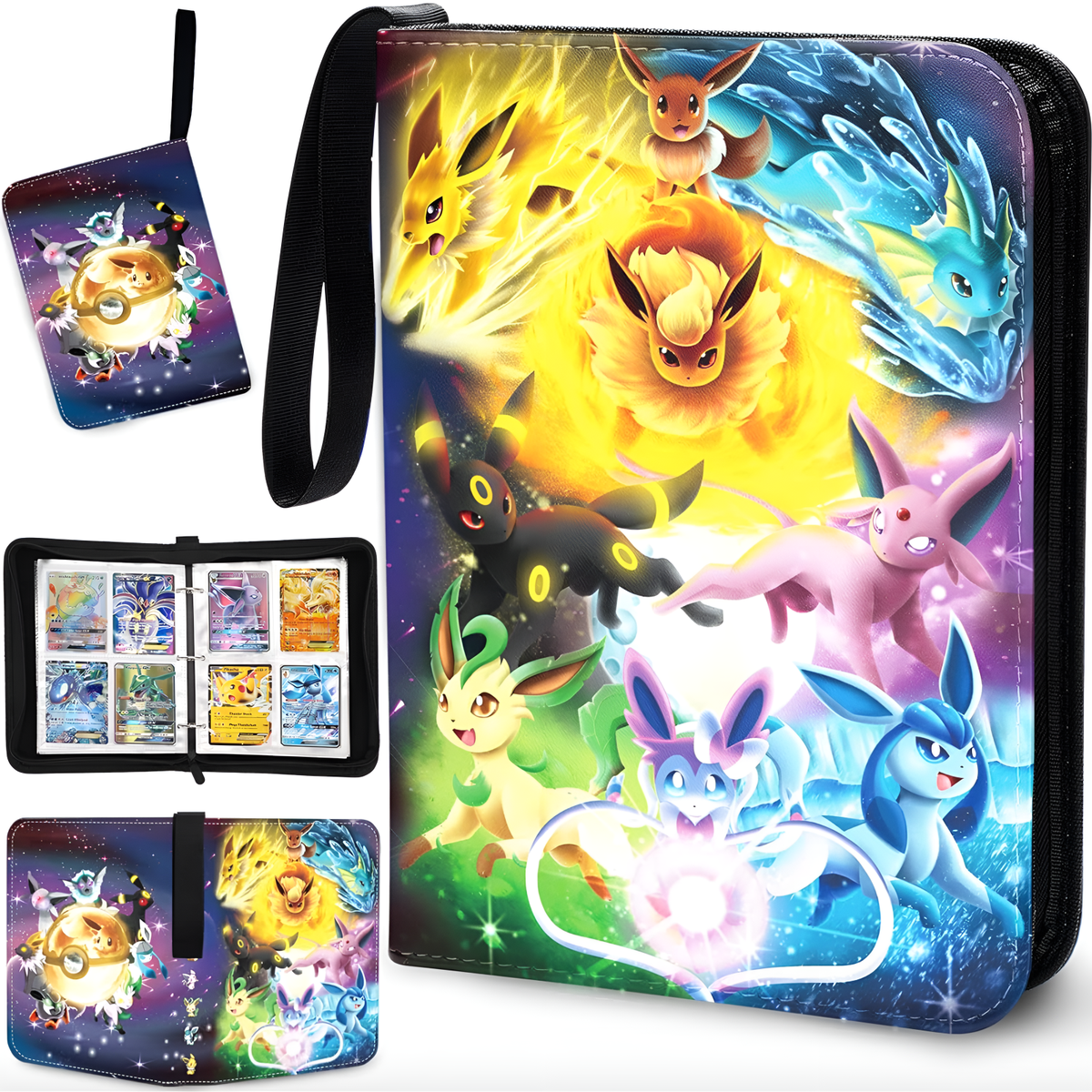 Pokemon Inspired Eevee Eeveelution Card Binder Storage Album 400 Card Slots
