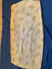Vintage baby crib sheet yellow bunnies in balloons