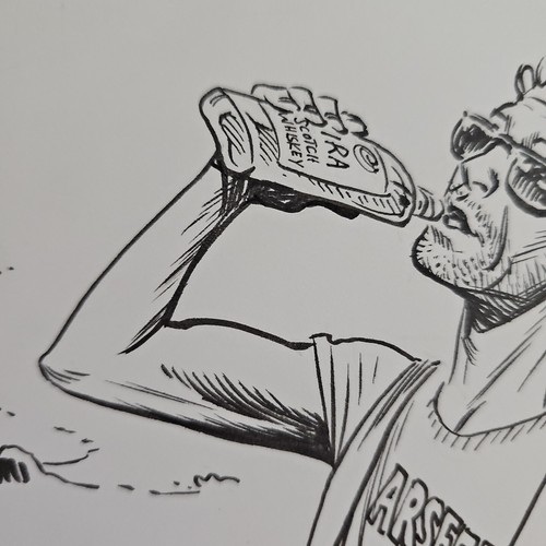 Garth Ennis PREACHER "Cassidy" by Kieron Dwyer Original Comic Art Commission '99 - Picture 8 of 13
