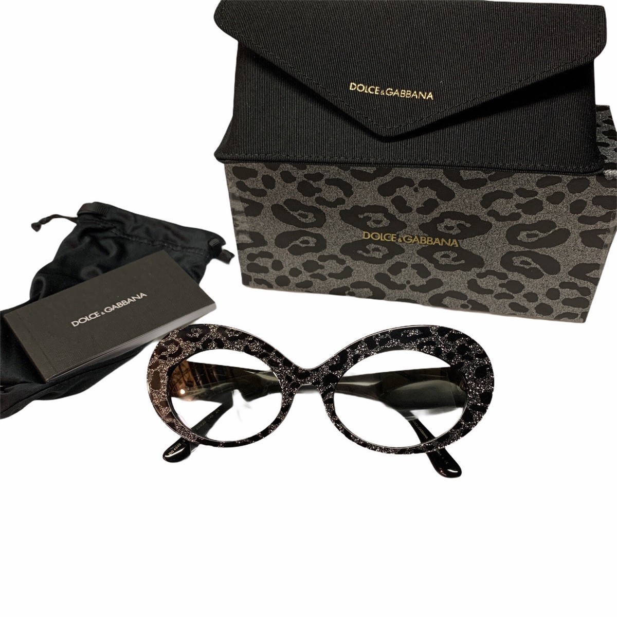 Dolce & Gabbana Black Sunglasses with Leopard Temples Dolce&Gabbana DG4448 3163/87 Sunglasses - US main image 3